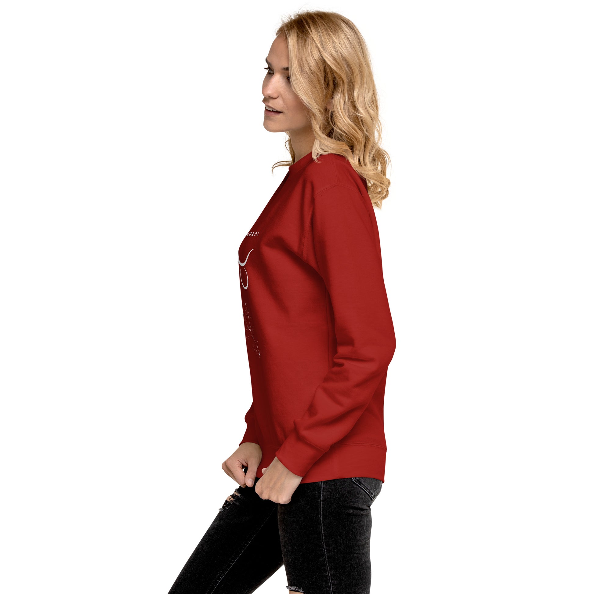 Bullborne Sweatshirt - Left Placement image 19: Team Royal version, size L with left-side angle of the Taurus range.
