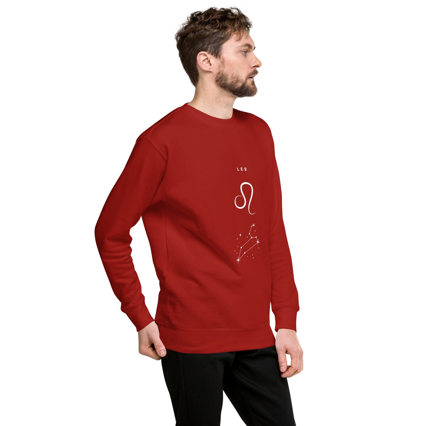 Solmane Sweatshirt - Left Placement image 18: Team Royal version, size M with front view, right-side angle of the Leo range.