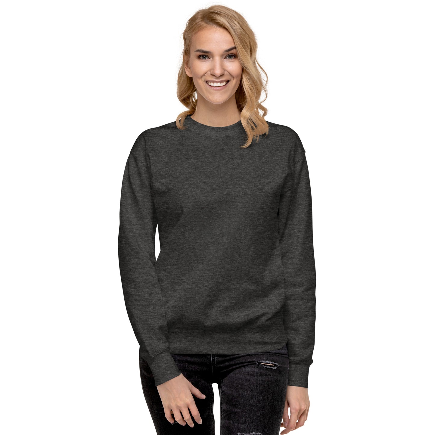 Image 23 of Team Royal Exhale Sweatshirt - Left Placement, size 2XL, with Breathe in and Breathe Out artwork visible in front view.