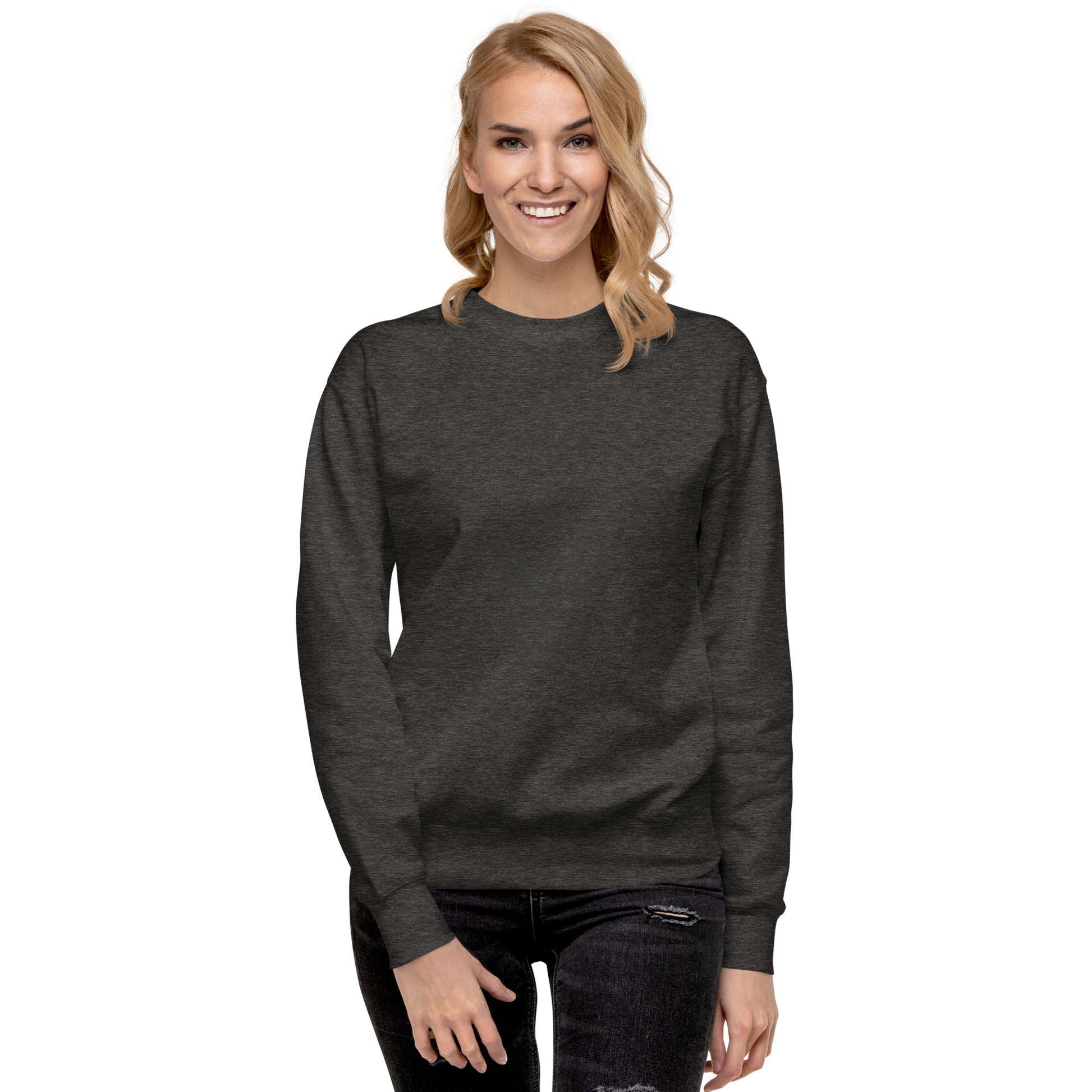 Image 23 of Team Royal Exhale Sweatshirt - Left Placement, size 2XL, with Breathe in and Breathe Out artwork visible in front view.
