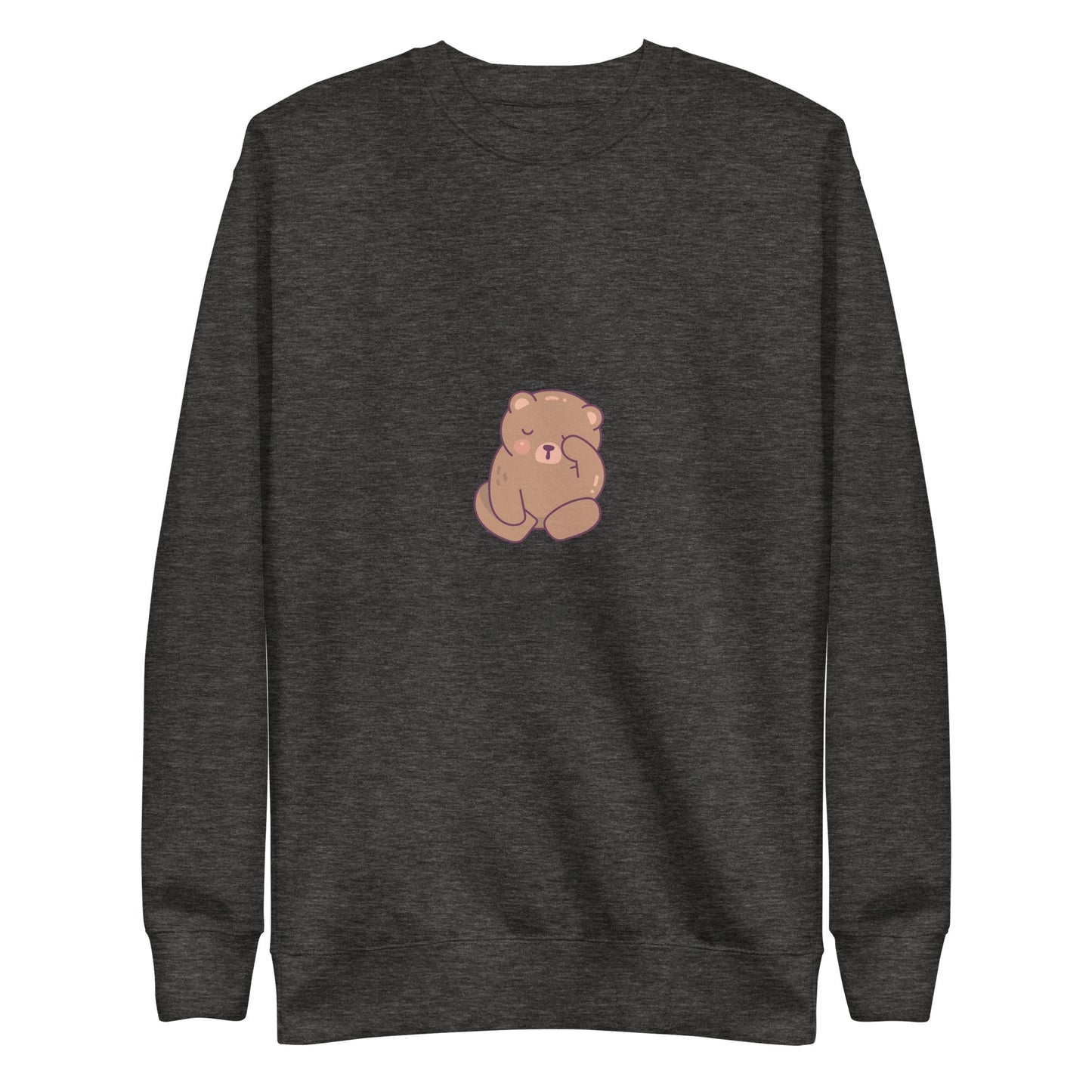 Nightcall Sweatshirt - Left Placement image 3: Black version, size L with front view of the Always Sleepy range.