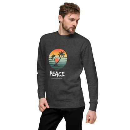 Quiet Peace Sweatshirt - Left Placement image 12 in Navy Blazer, size 3XL, showing front view, left-side angle for the Peace design.