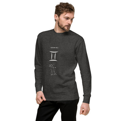 Image 21 of Vintage Black Twin Signal Sweatshirt - Left Placement, size S, with Gemini artwork visible in front view, left-side angle.