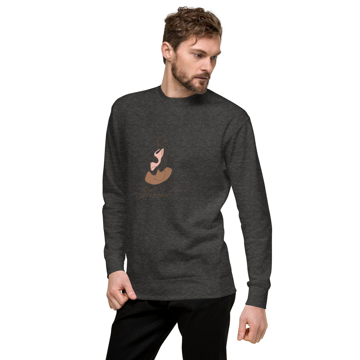 Grace Mark Sweatshirt - Left Placement image 21: Team Royal version, size L with front view, left-side angle of the Blessed range.