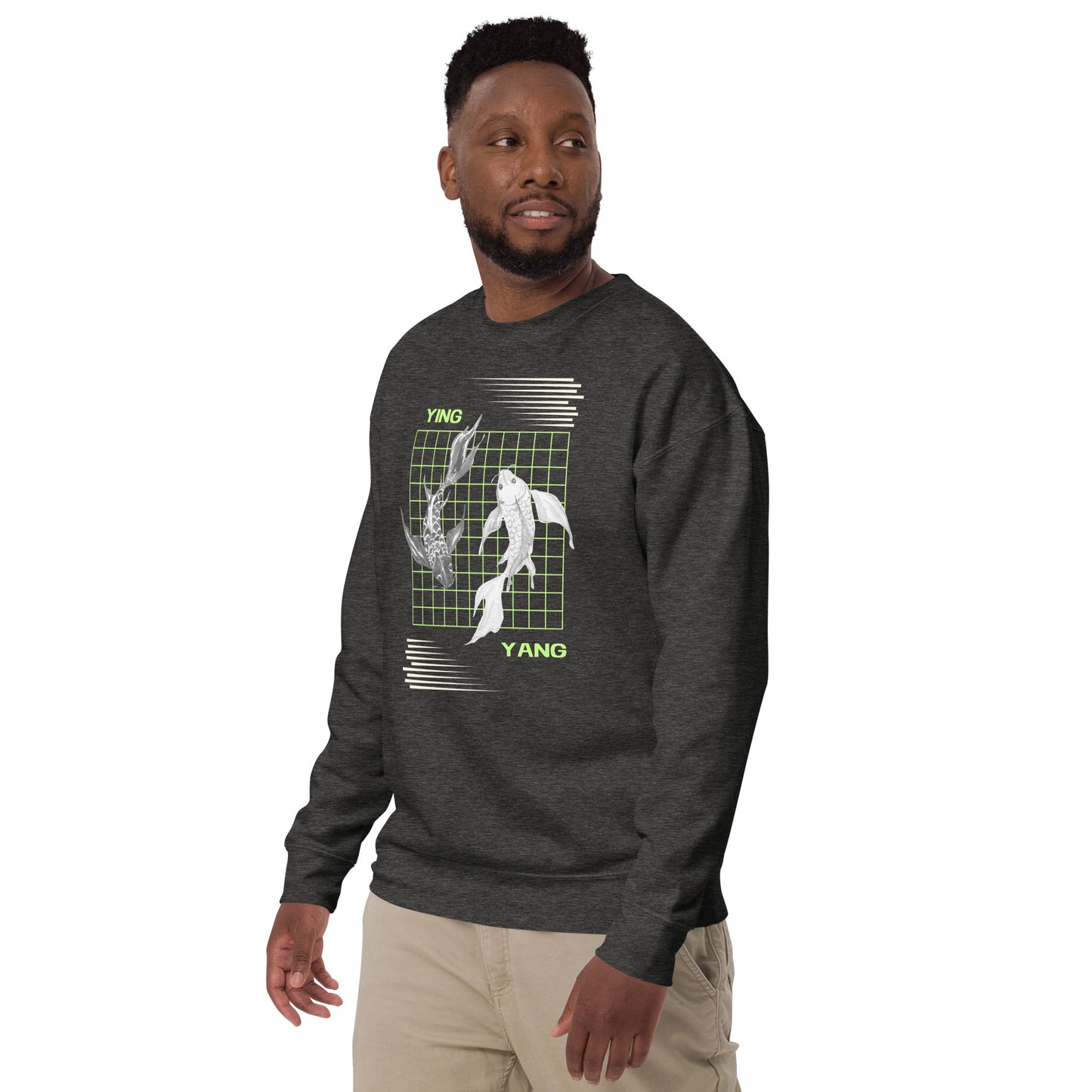 Equinoxe Sweatshirt product image 14 in Cardinal, size XL, with front view, left-side angle and design placement.