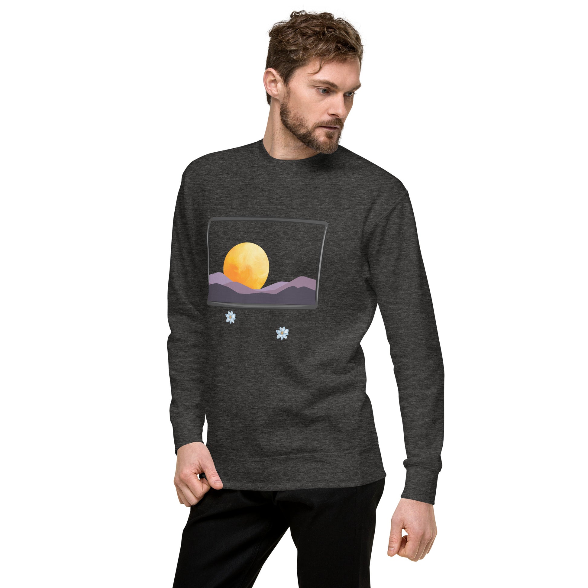 Image 21 of Team Royal Avenor Sweatshirt, size S, with The View Awaits artwork visible in front view, left-side angle.