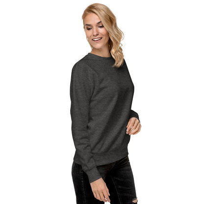 Exhale Sweatshirt - Left Placement image 25: Vintage Black version, size S with front view, right-side angle of the Breathe in and Breathe Out range.