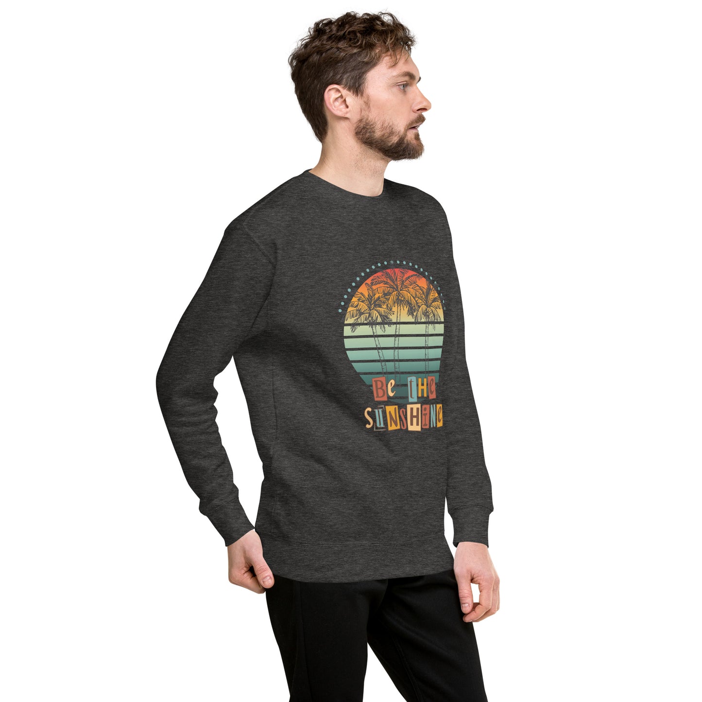 Image 24 of Team Royal Solara Sweatshirt, size XL, with Be the Sunshine artwork visible in front view, right-side angle.