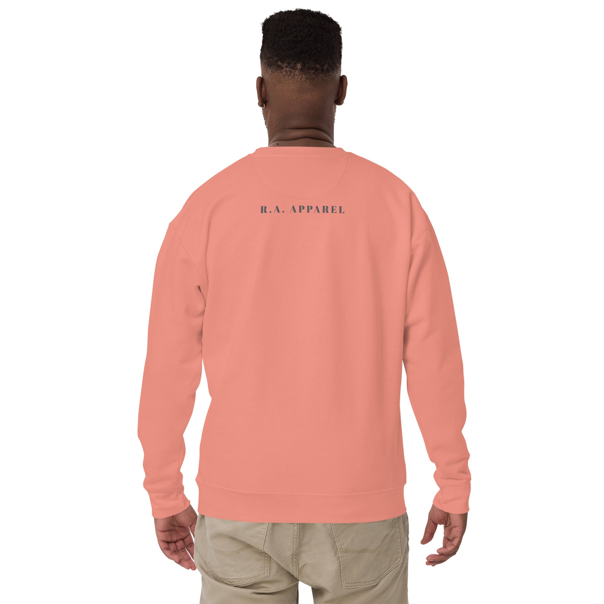Forward Kind Sweatshirt - Left Placement by R.A. Apparel, image 10, back view, Navy Blazer, size XL, left placement.
