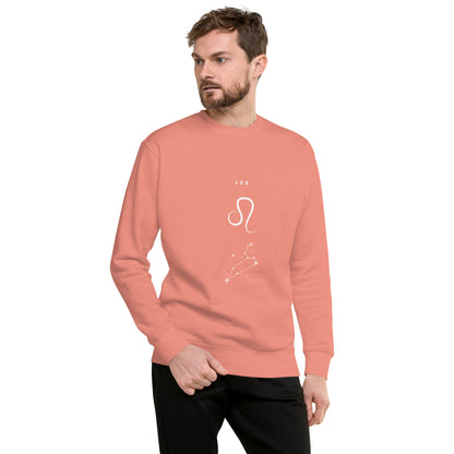 Solmane Sweatshirt - Left Placement image 61 in Lavender, size S, showing front view for the Leo design.
