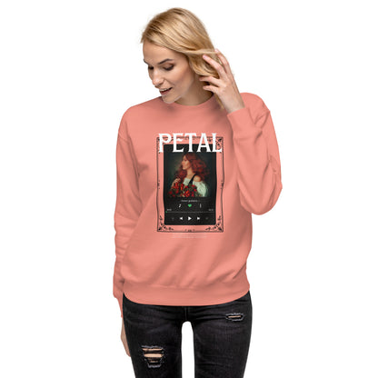 Image 71 of Light Pink Petaline Sweatshirt, size S, with Petal artwork visible in front view.