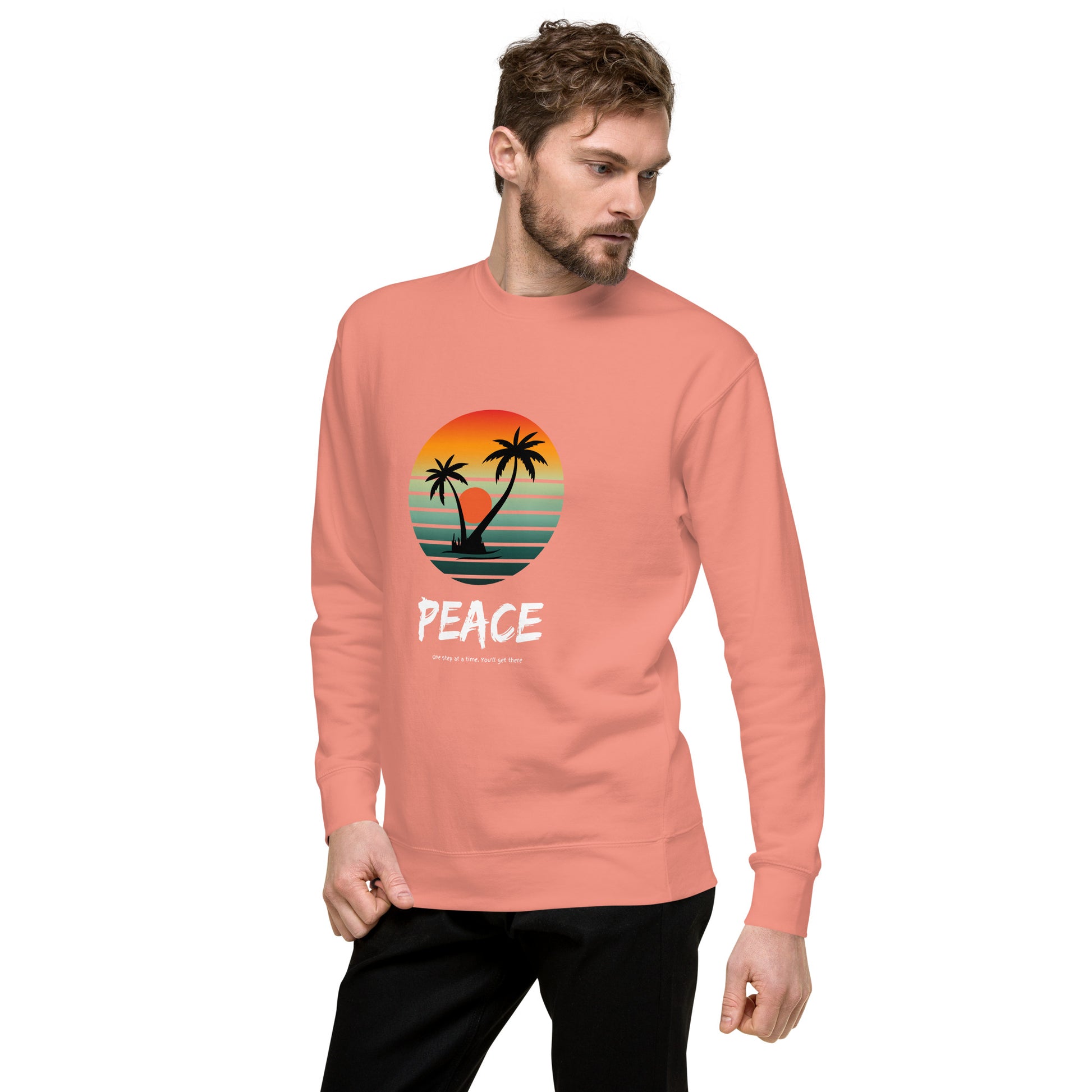 Quiet Peace Sweatshirt - Left Placement product image 20 in Team Royal, size M, with front view, left-side angle and left placement.