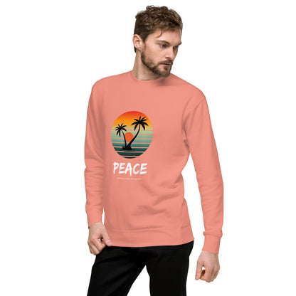 Quiet Peace Sweatshirt - Left Placement product image 20 in Team Royal, size M, with front view, left-side angle and left placement.