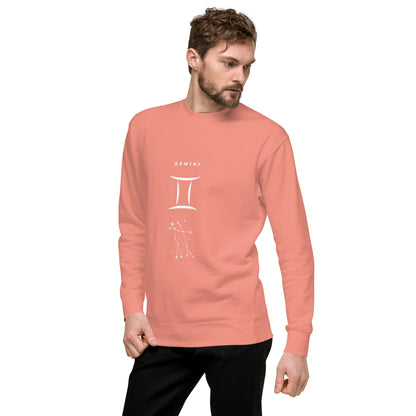 Twin Signal Sweatshirt - Left Placement image 63 in Lavender, size L, showing front view, left-side angle for the Gemini design.