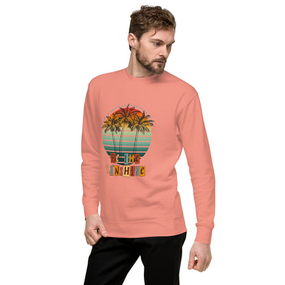 Solara Sweatshirt by R.A. Apparel, image 63, front view, left-side angle, Carbon Grey, size L, design placement.