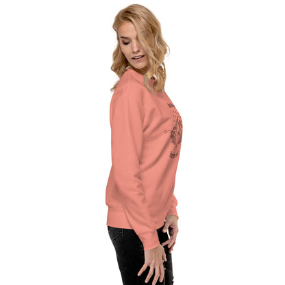 Exhale Sweatshirt - Left Placement image 41 in Team Red, size 2XL, showing right-side angle for the Breathe in and Breathe Out design.
