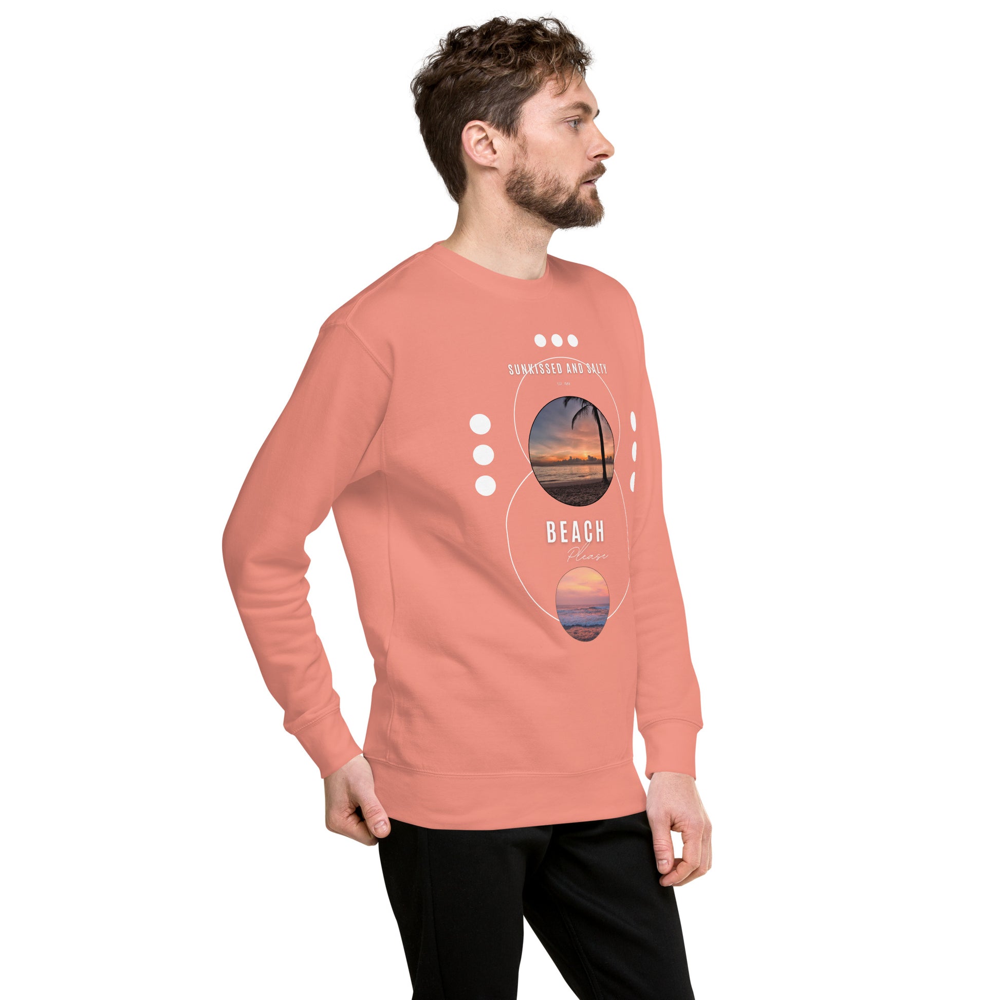 Coastline Attitude Sweatshirt - Left Placement product image 36 in Forest Green, size 3XL, with front view, right-side angle and left placement.