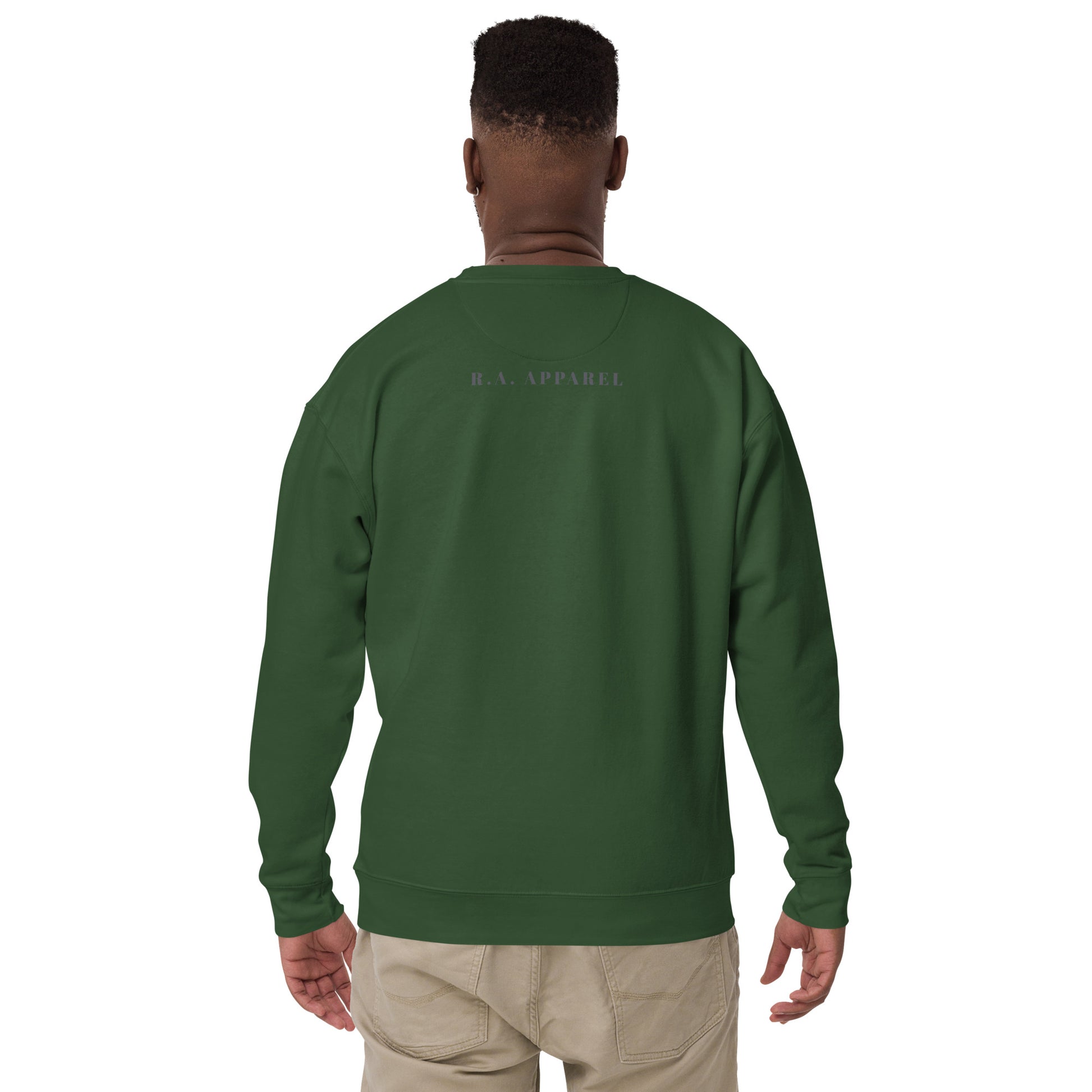 Forward Kind Sweatshirt - Left Placement product image 14 in Charcoal Heather, size M, with back view and left placement.