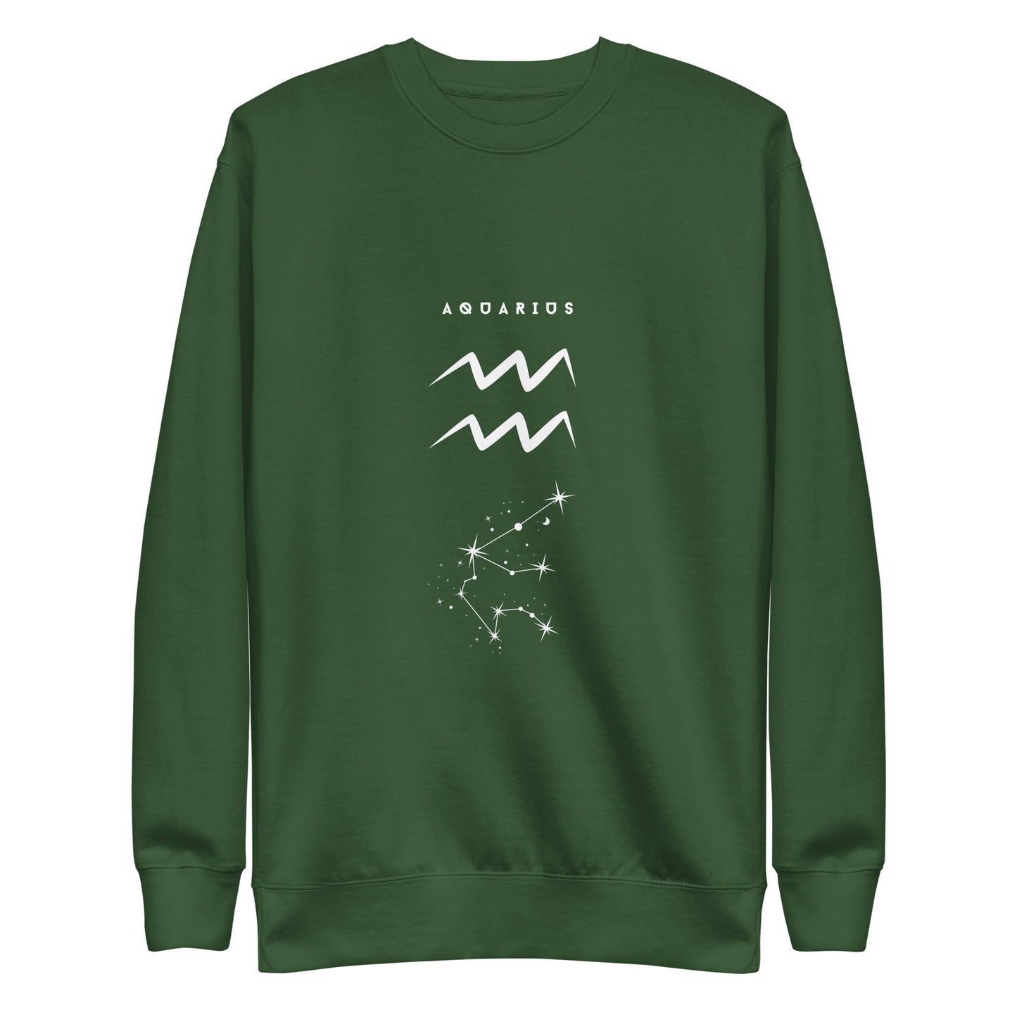 Waterbearer Sweatshirt - Left Placement image 6: Black version, size 3XL with front view of the Aquarius range.