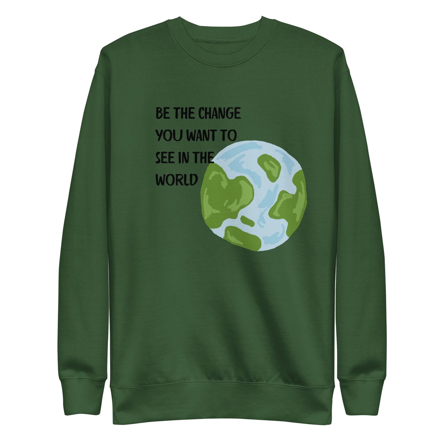 Change Signal Sweatshirt - Left Placement image 6: Navy Blazer version, size S with front view of the Be the Change range.