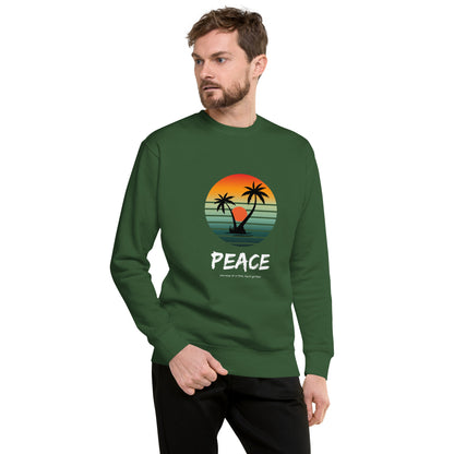 Quiet Peace Sweatshirt - Left Placement image 27 in Vintage Black, size L, showing front view for the Peace design.