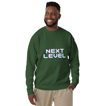Image 29 of Vintage Black Ascender Sweatshirt - Left Placement, size 2XL, with Next Level artwork visible in front view.