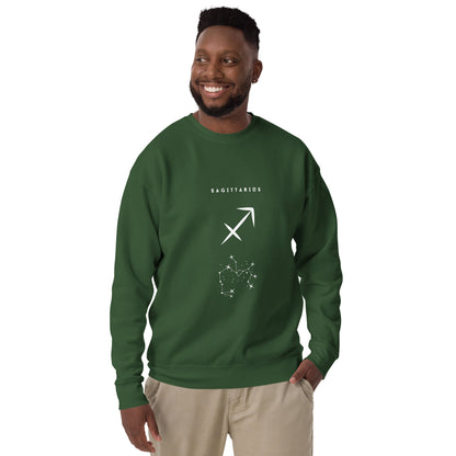 Arrowborne Sweatshirt - Left Placement by R.A. Apparel, image 25, front view, Forest Green, size S, left placement.