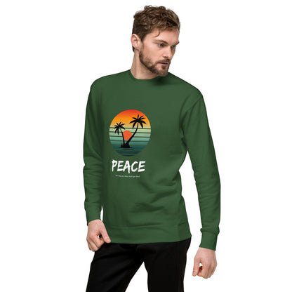 Quiet Peace Sweatshirt - Left Placement image 28 in Vintage Black, size XL, showing front view, left-side angle for the Peace design.