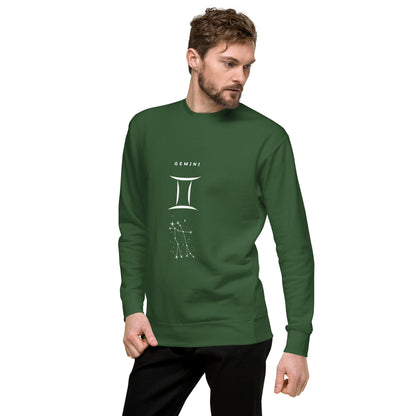 Twin Signal Sweatshirt - Left Placement by R.A. Apparel, image 39, front view, left-side angle, Latte, size L, left placement.