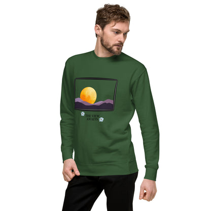 Avenor Sweatshirt by R.A. Apparel, image 39, front view, left-side angle, Team Red, size XL, design placement.