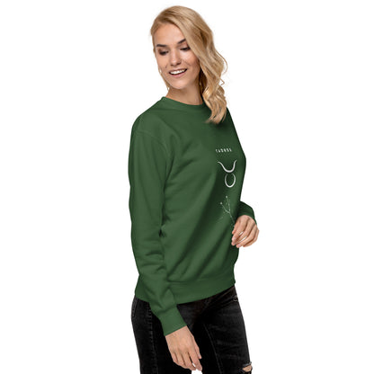 Bullborne Sweatshirt - Left Placement image 46: Khaki version, size M with front view, right-side angle of the Taurus range.
