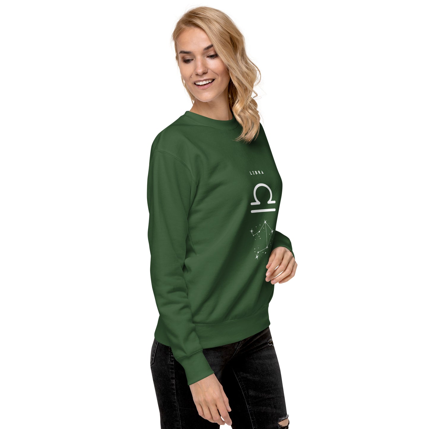 Balance Court Sweatshirt - Left Placement image 46: Latte version, size S with front view, right-side angle of the Libra range.