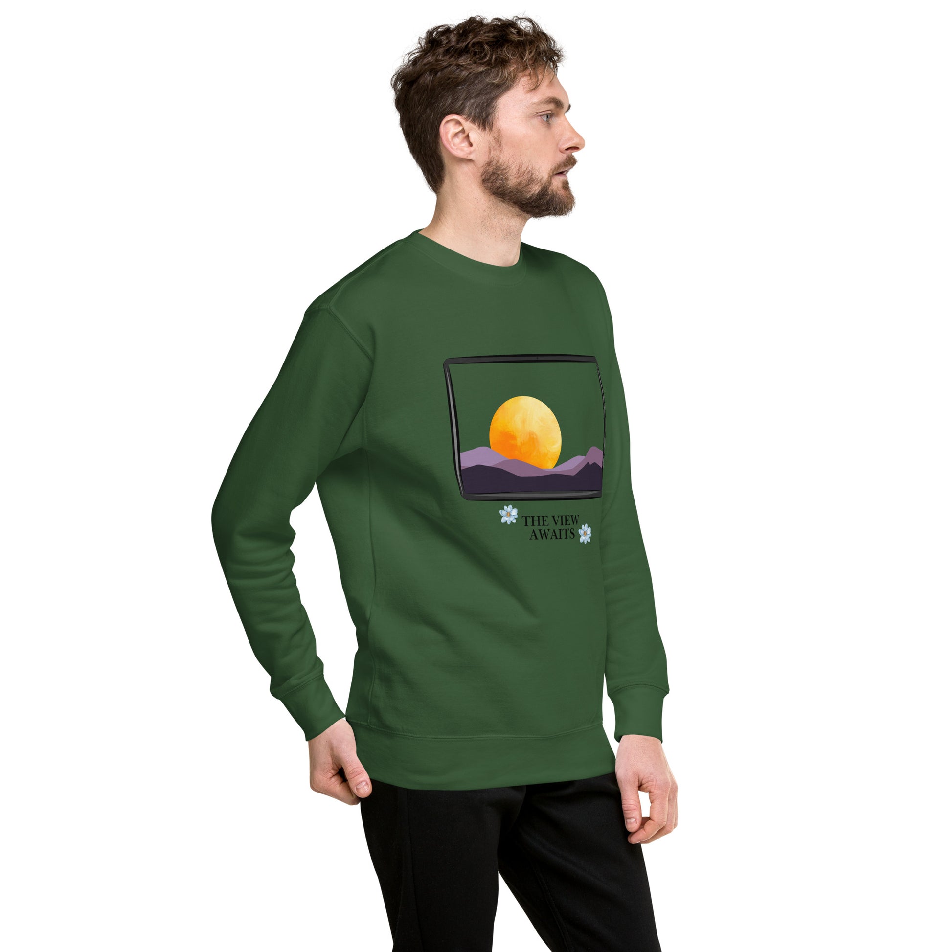 Avenor Sweatshirt image 42 in Adobe, size M, showing front view, right-side angle for the The View Awaits design.