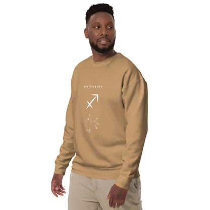 Arrowborne Sweatshirt - Left Placement image 47 in Khaki, size L, showing front view, left-side angle for the Sagittarius design.