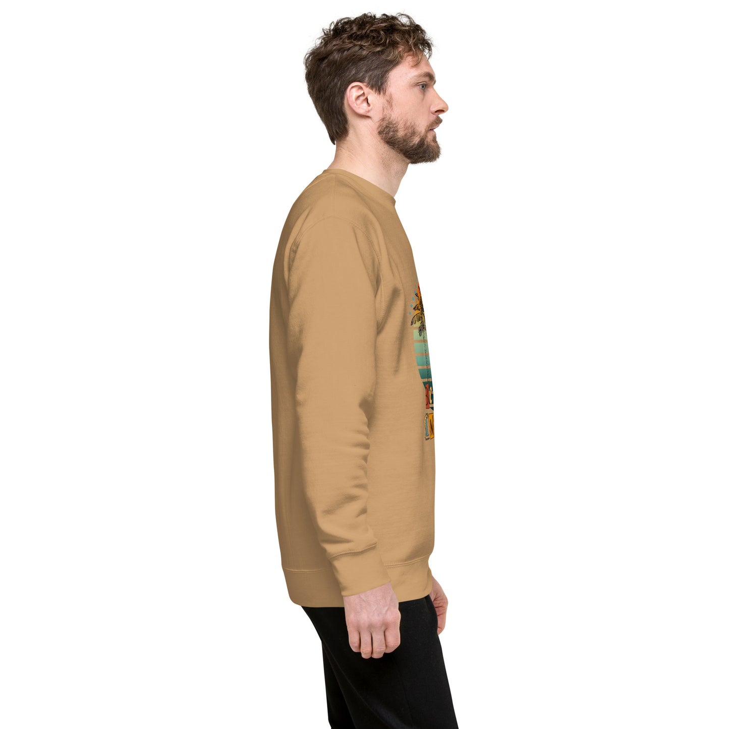 Solara Sweatshirt by R.A. Apparel, image 72, right-side angle, Light Pink, size M, design placement.