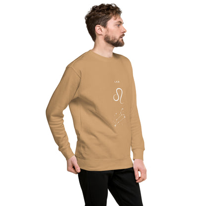 Solmane Sweatshirt - Left Placement image 71: Sky Blue version, size L with front view, right-side angle of the Leo range.