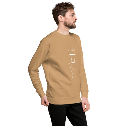 Twin Signal Sweatshirt - Left Placement image 71 in Sky Blue, size L, showing front view, right-side angle for the Gemini design.
