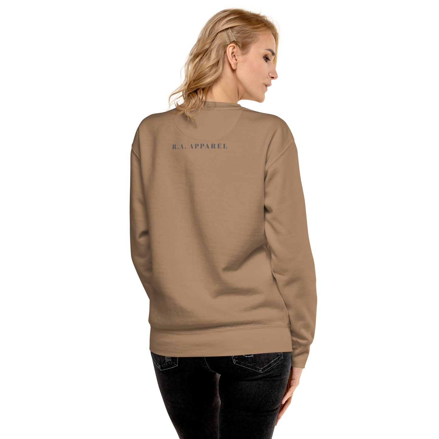 Image 65 of Bone Bullborne Sweatshirt - Left Placement, size S, with Taurus artwork visible in back view.