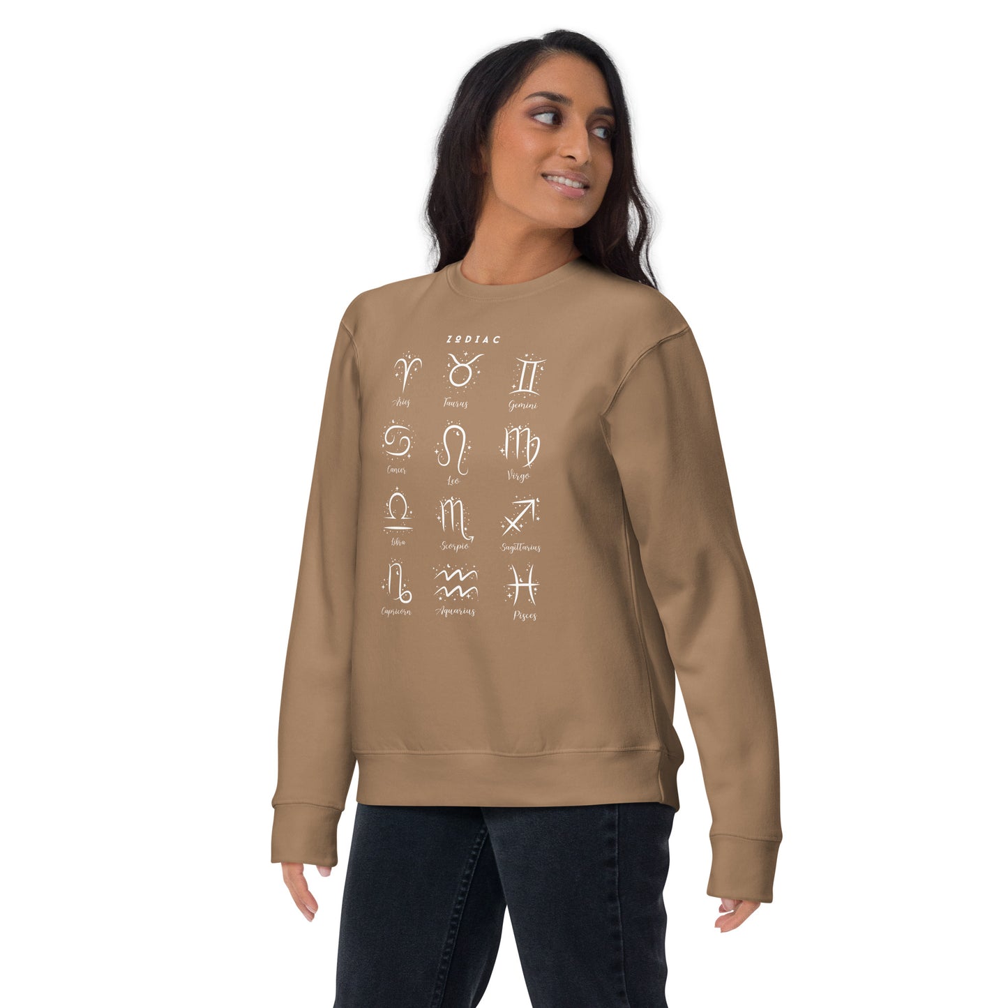Astral Circle Sweatshirt - Left Placement image 20: Team Royal version, size XL with front view of the Zodiac range.