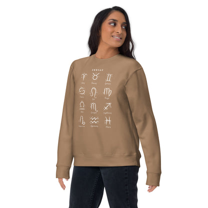 Astral Circle Sweatshirt - Left Placement image 20: Team Royal version, size XL with front view of the Zodiac range.