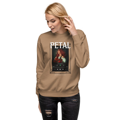 Petaline Sweatshirt product image 64 in Carbon Grey, size XL, with front view and design placement.