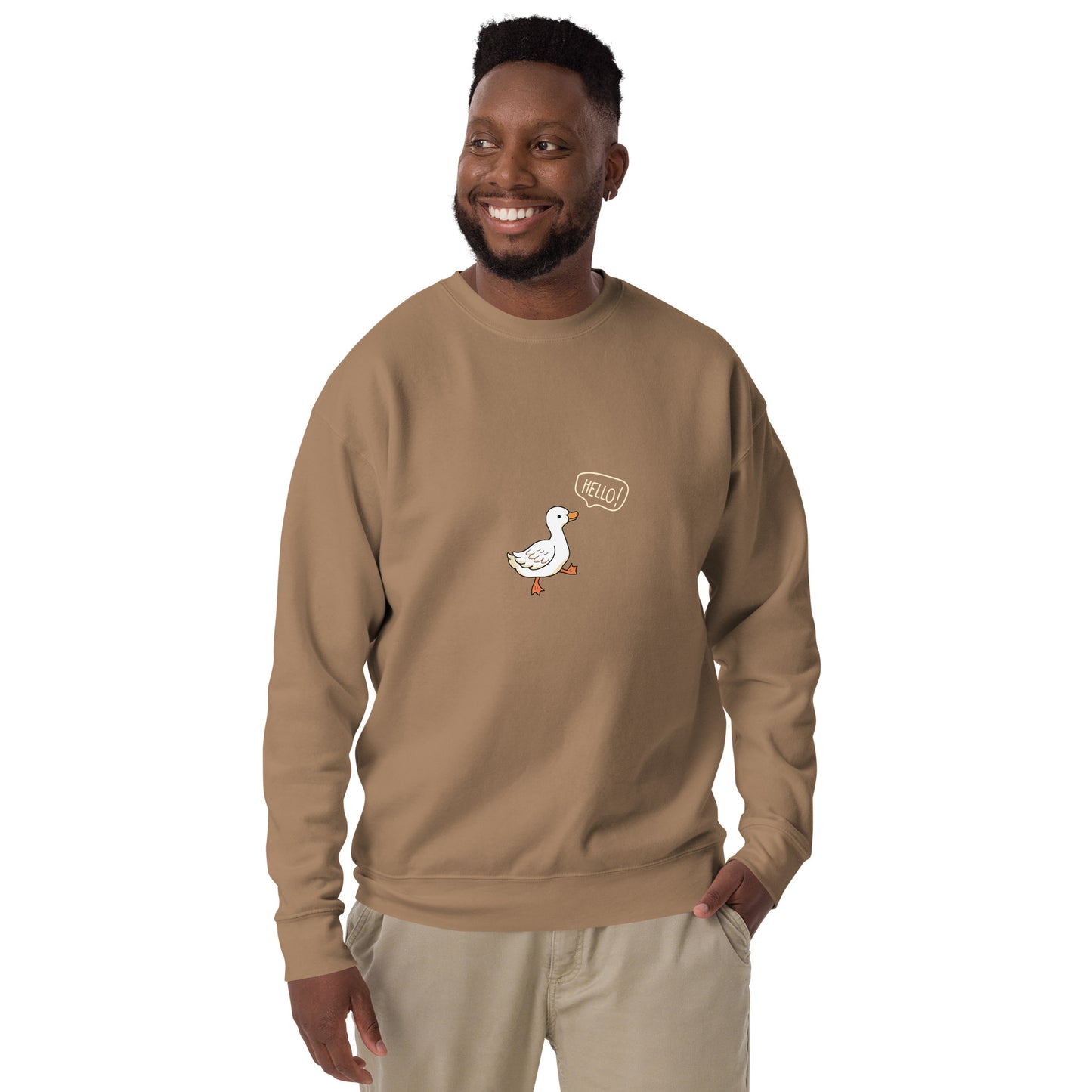 Quacksy Sweatshirt product image 38 in Team Red, size L, with front view and design placement.