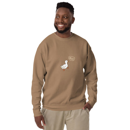 Quacksy Sweatshirt product image 38 in Team Red, size L, with front view and design placement.
