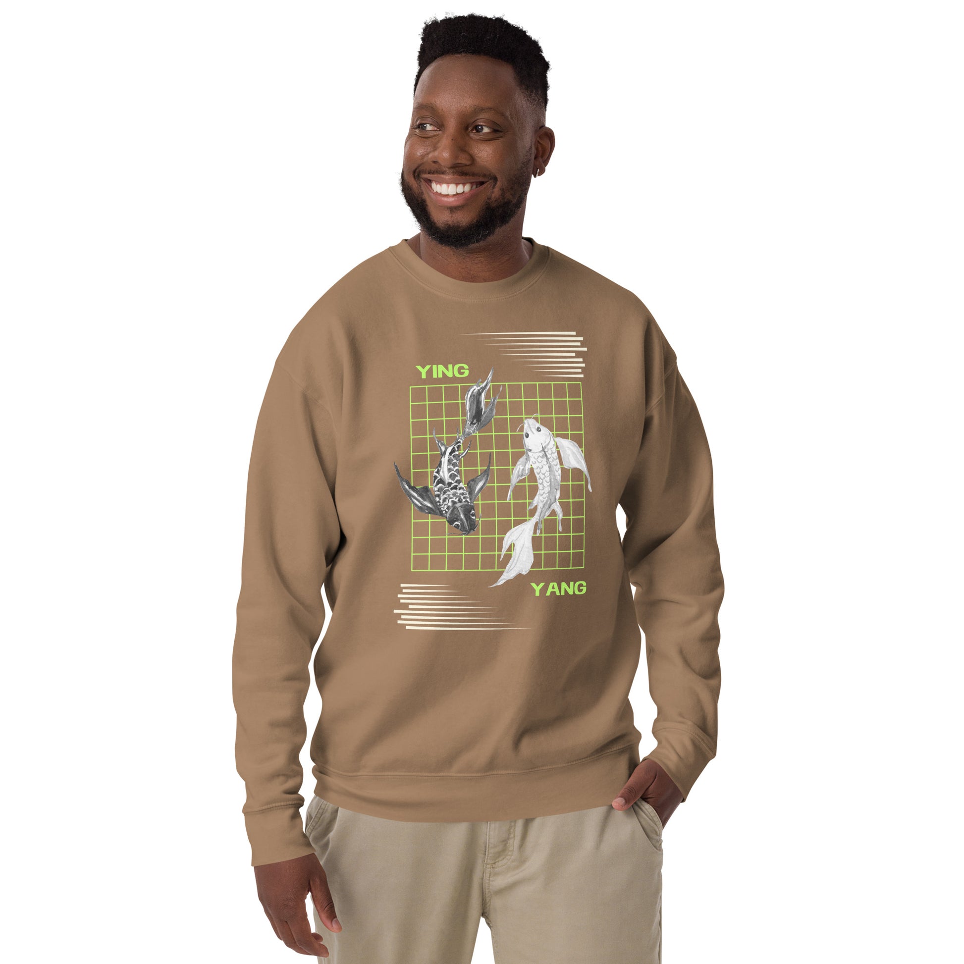 Equinoxe Sweatshirt by R.A. Apparel, image 38, front view, Team Red, size L, design placement.
