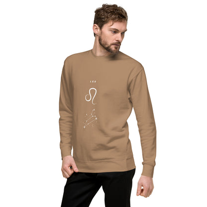Image 57 of Light Pink Solmane Sweatshirt - Left Placement, size S, with Leo artwork visible in front view, left-side angle.