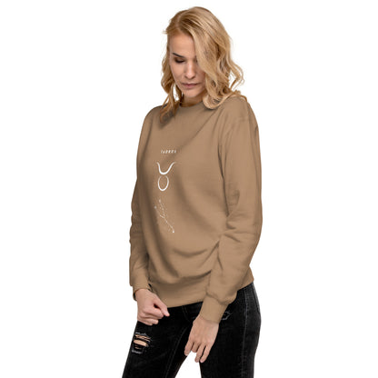 Bullborne Sweatshirt - Left Placement image 68: Bone version, size XL with front view, left-side angle of the Taurus range.