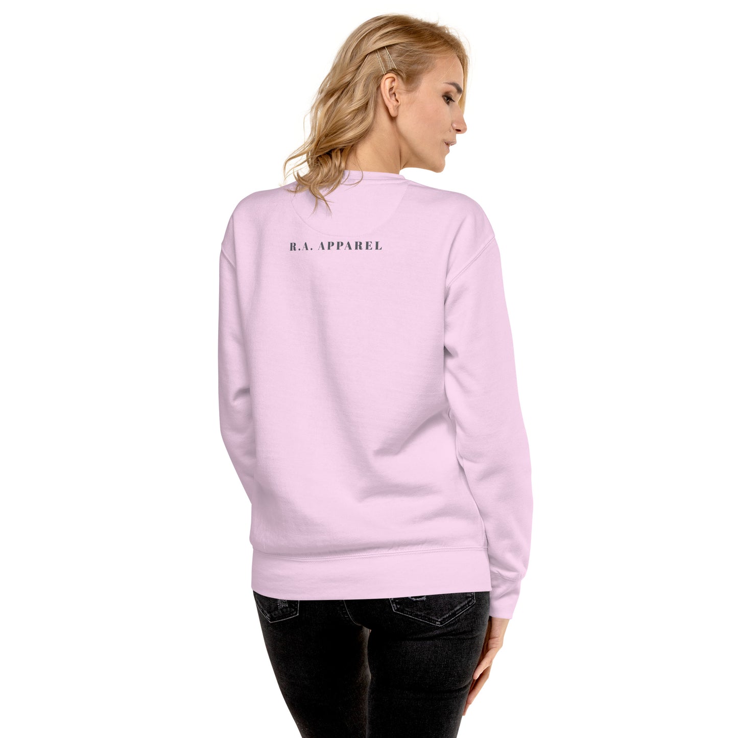 Bullborne Sweatshirt - Left Placement by R.A. Apparel, image 107, back view, selected colour, left placement.