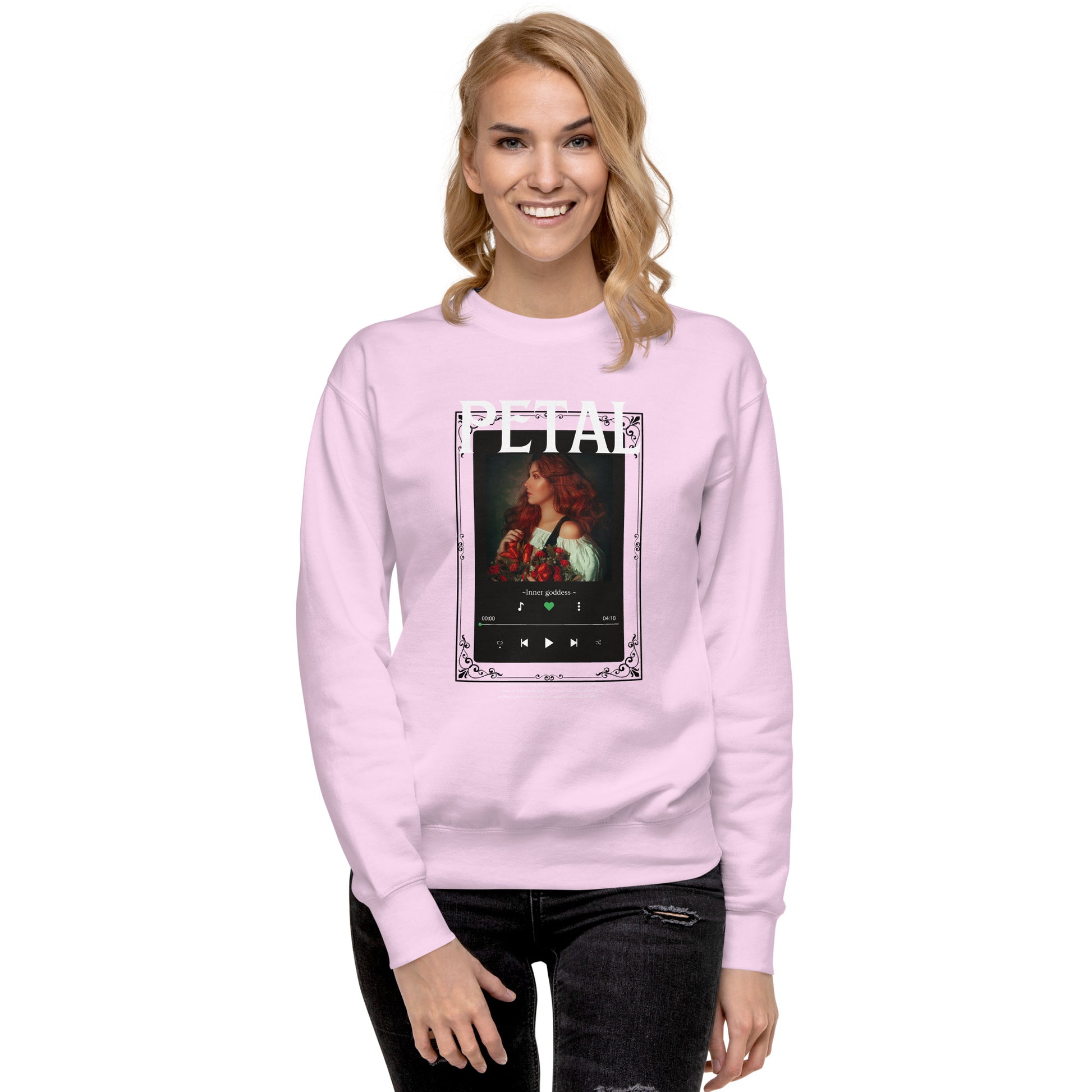Petaline Sweatshirt image 108 in selected colour, showing front view for the Petal design.