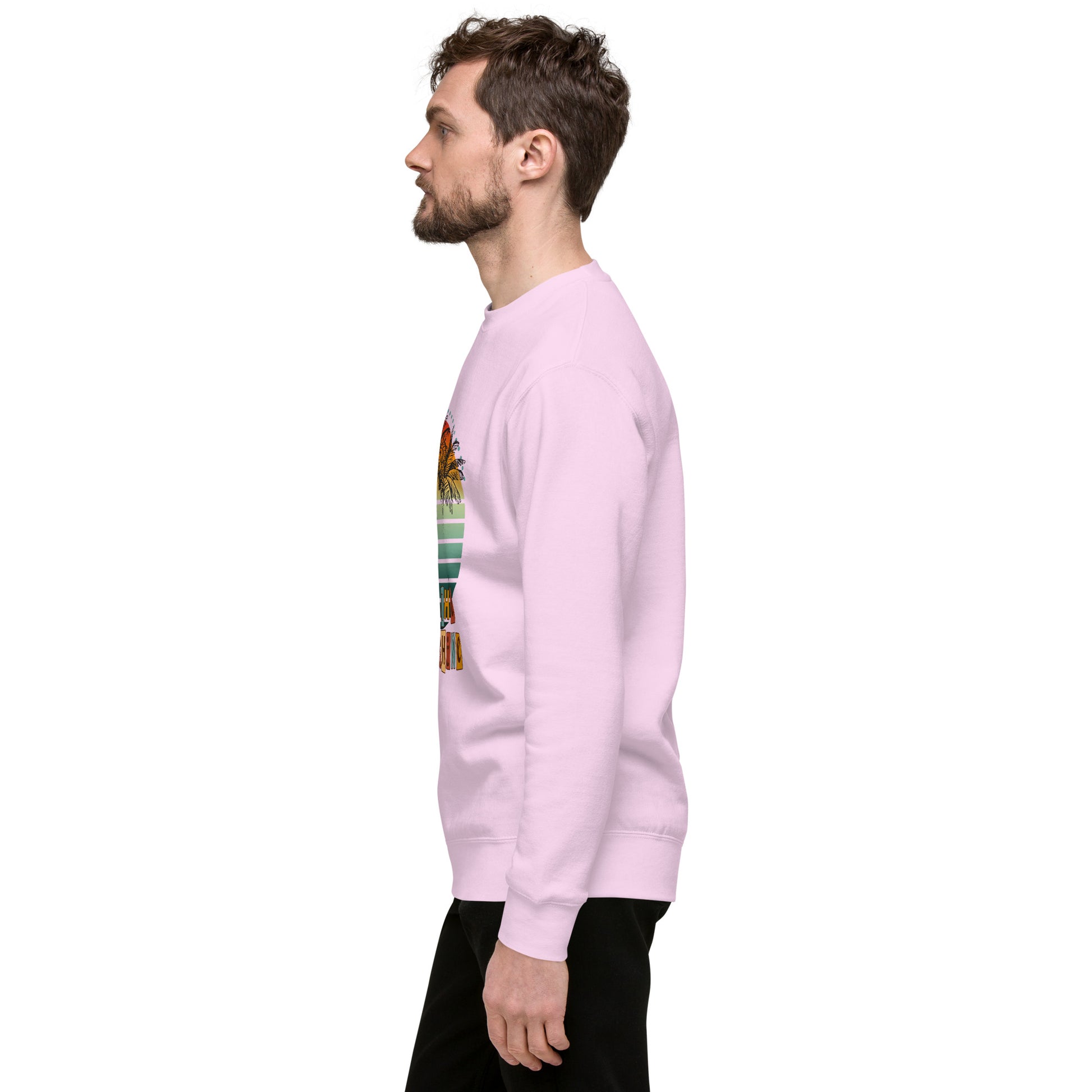 Solara Sweatshirt product image 94 in White, size XL, with left-side angle and design placement.