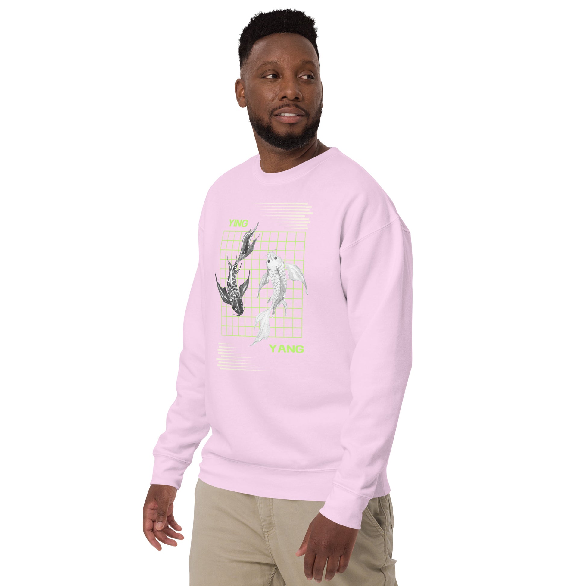 Equinoxe Sweatshirt image 63: Carbon Grey version, size L with front view, left-side angle of the Ying and Yang range.